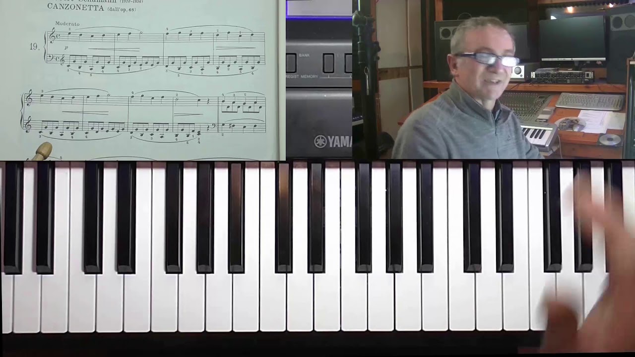 Lezioni di pianoforte - Cesi Marciano esercizio 19 - Versione free Youtube