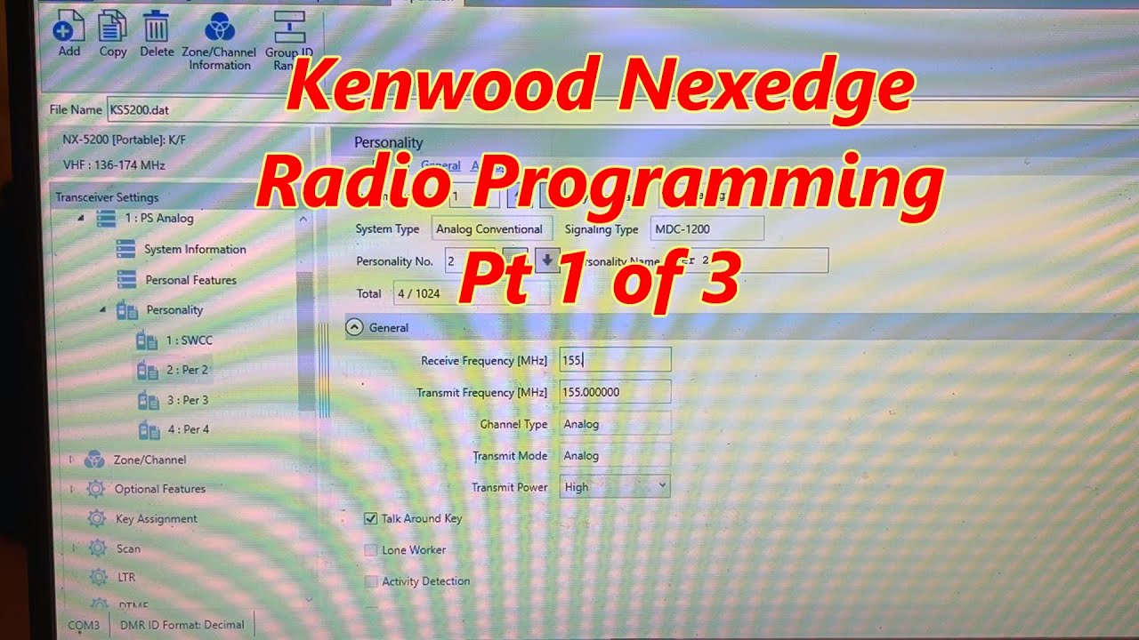 Kenwood Nexedge Programming. Pt 1 of 3