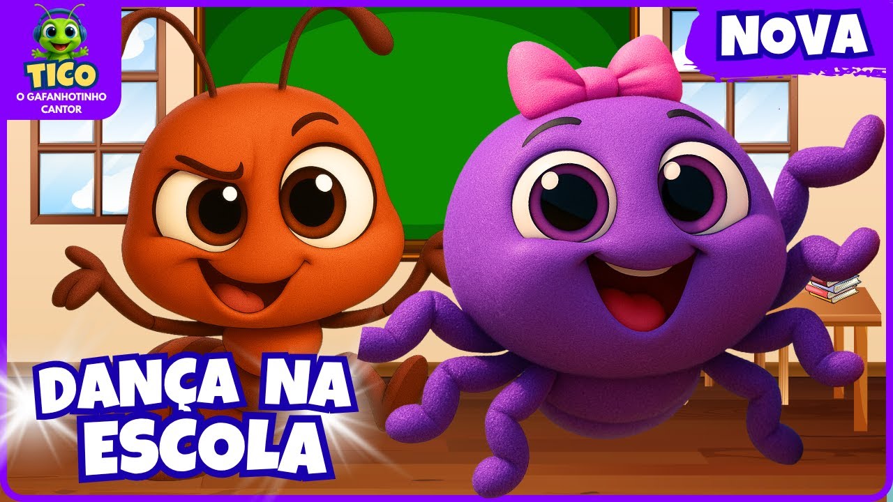 🐞✨ 50 mint Tico na Dança com Turma na Escola as Direções | Vídeo Musica Infantil  @ticogafanhotinho