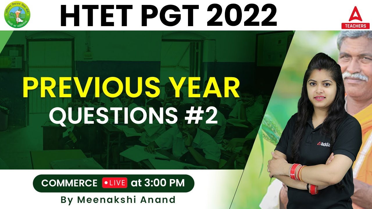 HTET 2022 | HTET PGT Commerce Classes | Previous Year Questions #2 | By Meenakshi Anand