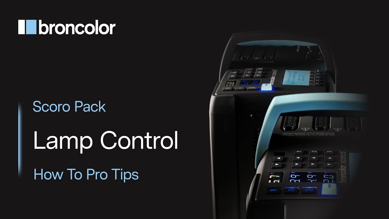 Scoro Pack Lamp Controls | broncolor How To - Pro Tips