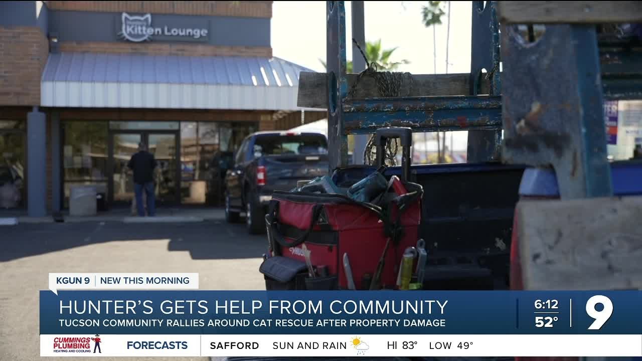 Hunter's Kitten Lounge gets community help after property damage