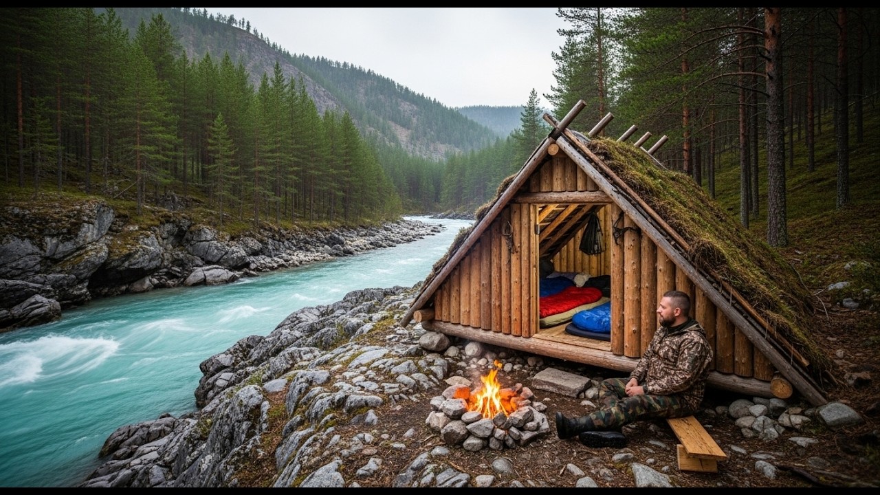 Catch and Cook: Wild Fishing and Riverside Shelter Build