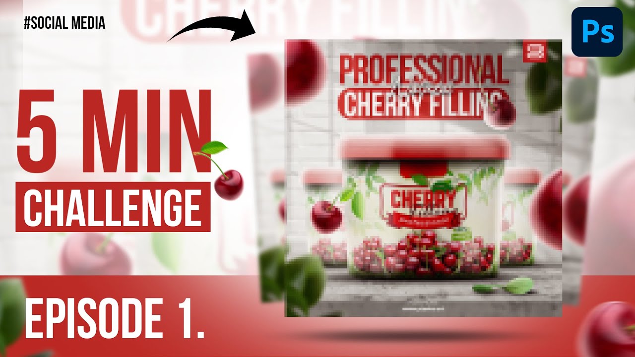 5 Min Challenge | Ep 1. Social Media Design #socialmediadesign #photoshop #graphicdesign #challenge