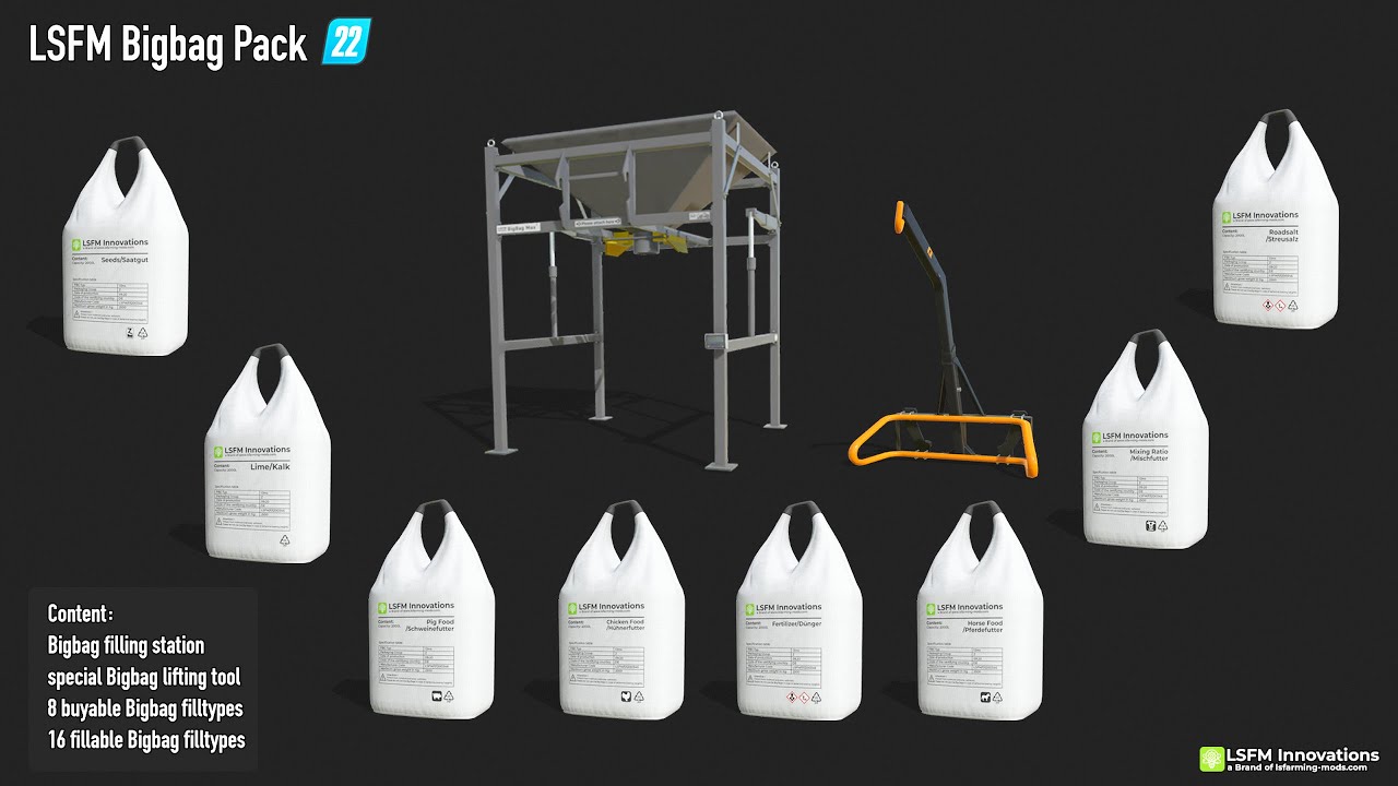 FS22 | LSFM BigBag Pack - Farming Simulator 22 (2K 60Hz)