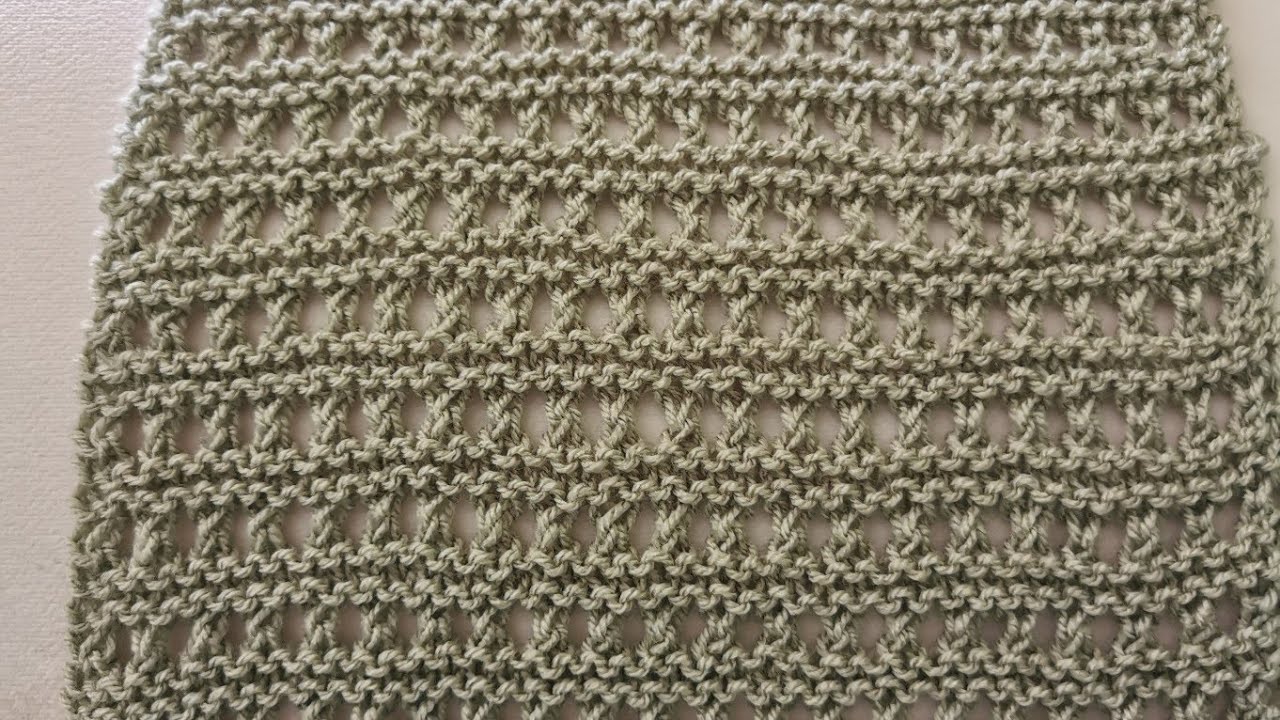 Punto pizzo traforato ai ferri per sciarpe, copertine. Tutorial facile. Vera Dalmare