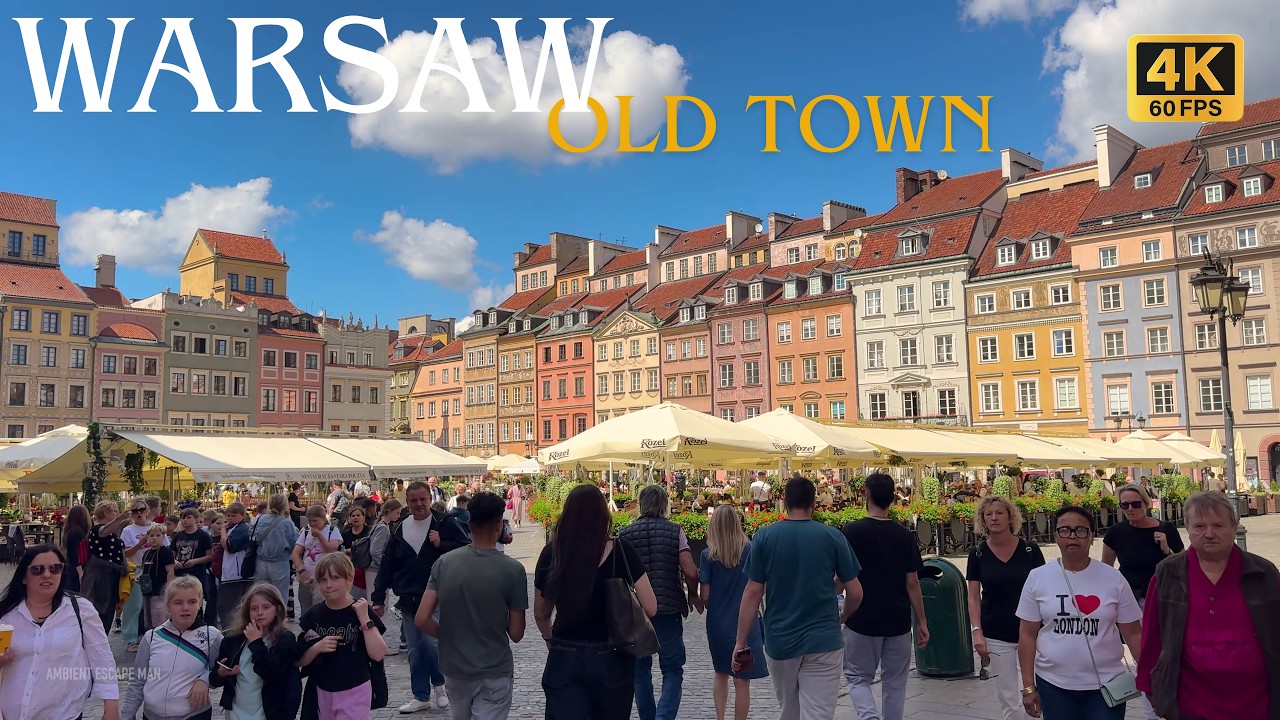 Warsaw Old Town: The Most Beautiful Historic District | 4K Poland Walking Tour