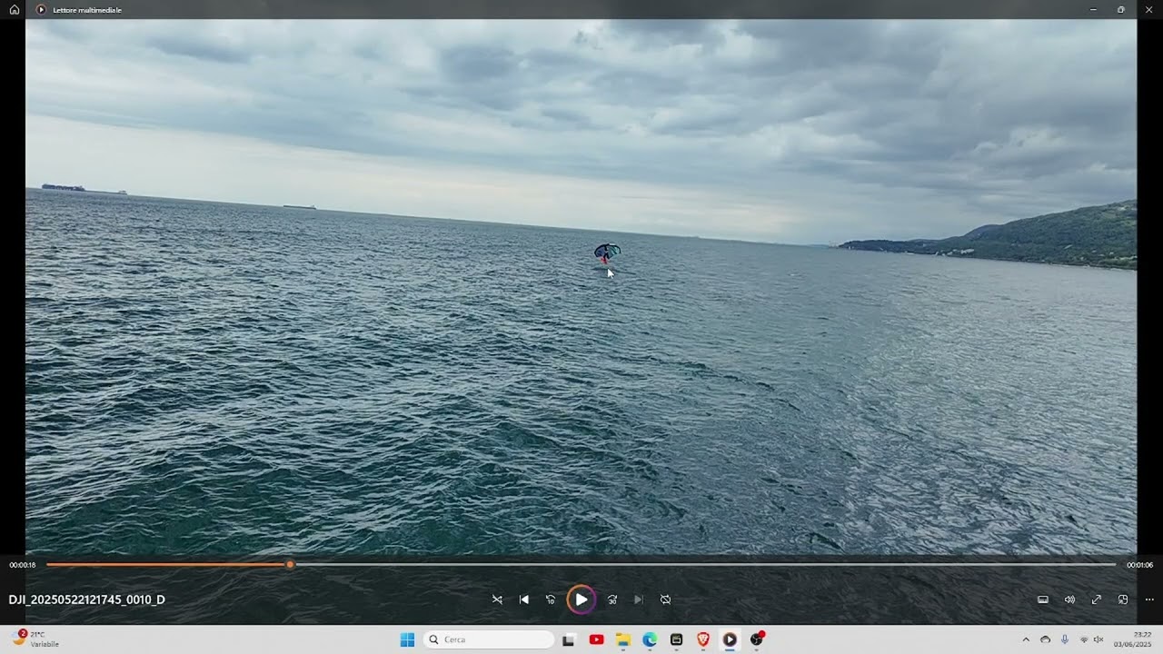 Analisi strambata - mare leggermente mosso