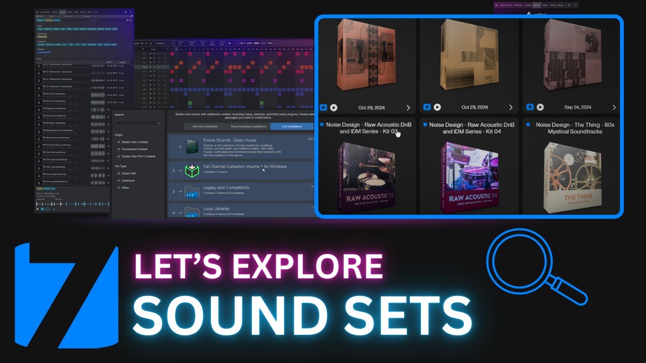 Давайте изучим звуковые наборы Studio One Pro! | Учебное пособие по PreSonus Studio One Pro