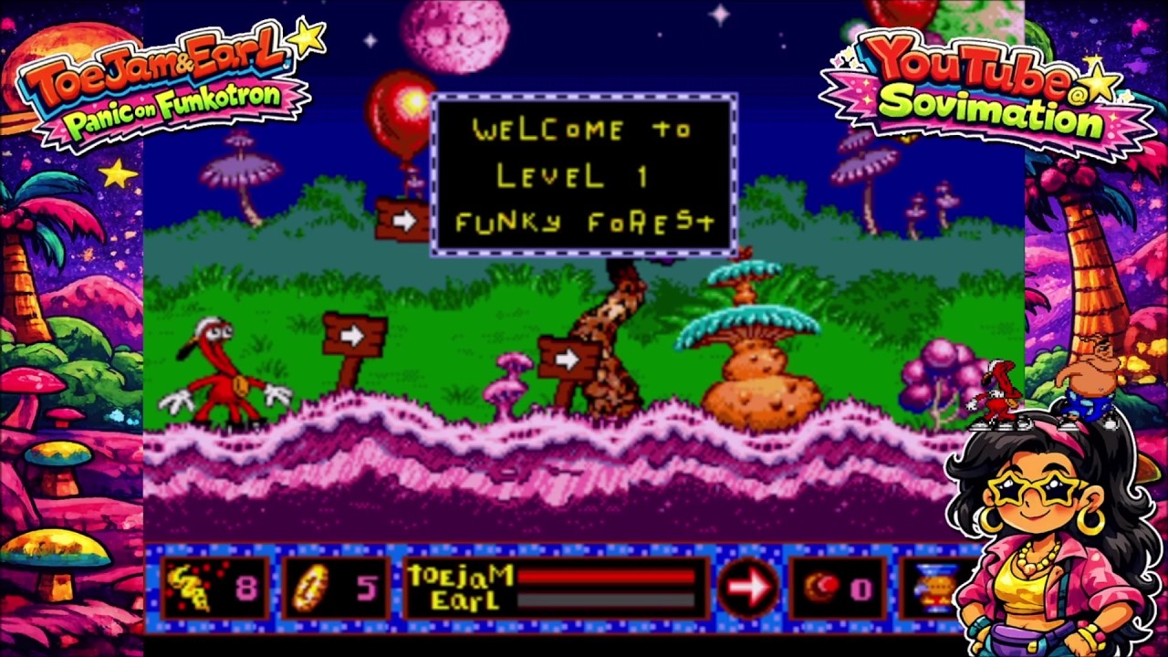 Funky Forest Footage - Level 1 - ToeJam & Earl in Panic on Funkotron | #VideoGames