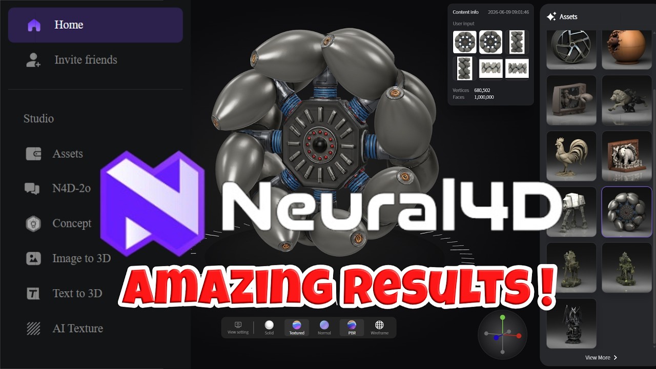 Neural4D 3D генеративный ИИ: потрясающие результаты от одного изображения до многоракурсных входн...
