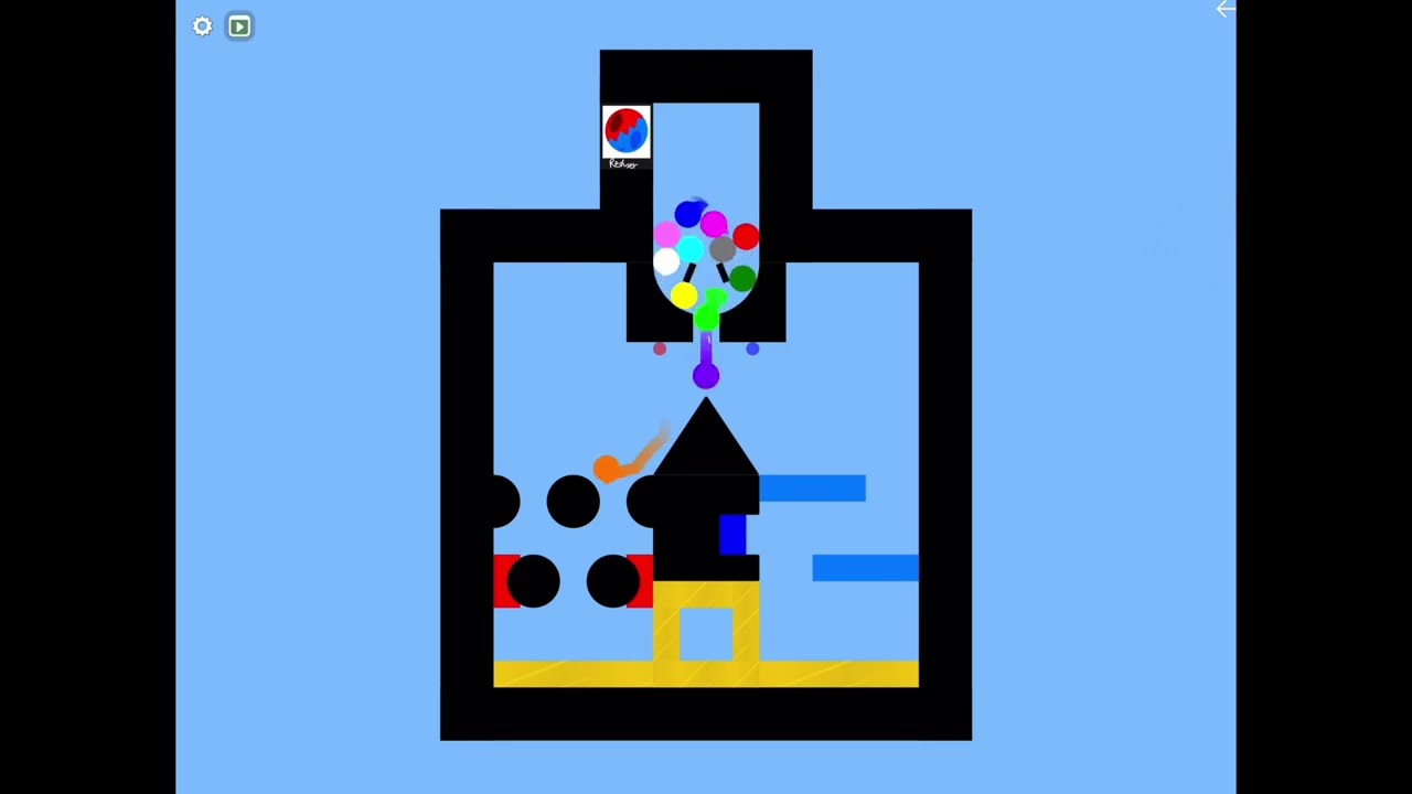 Red Side and Blue Side Marble Race
