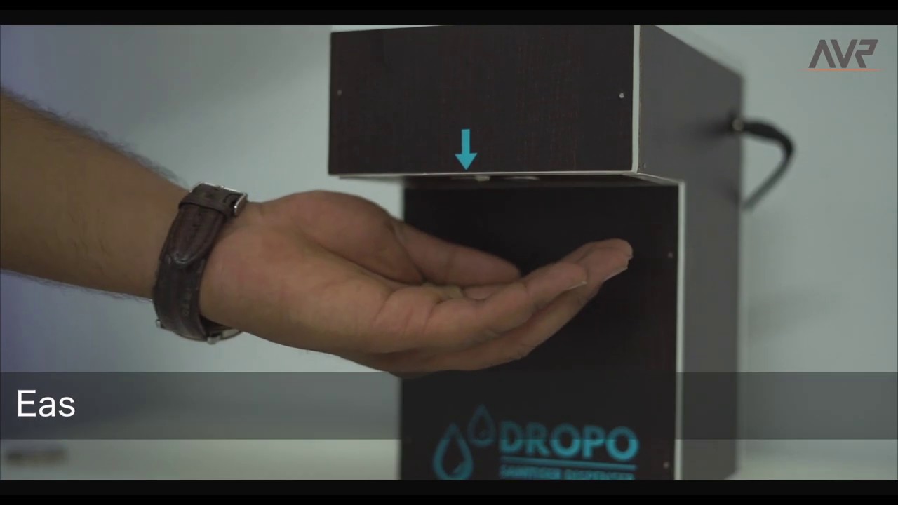 Dropo | Contactless Smart Sanitiser Dispenser by AVR technologies (IND-IoT Automation LLP) Sangli.