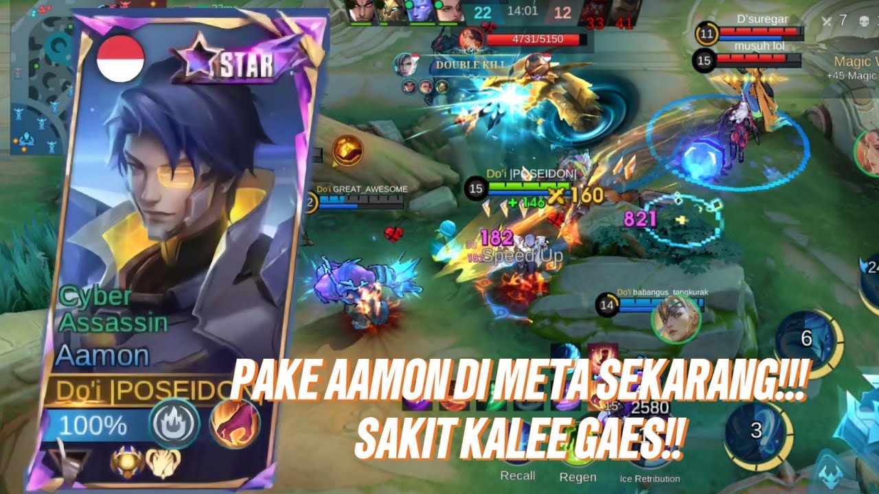 PAKE AAMON DI META SEKARANG!!! SAKIT KALEEE GAES!! - Mobile Legends