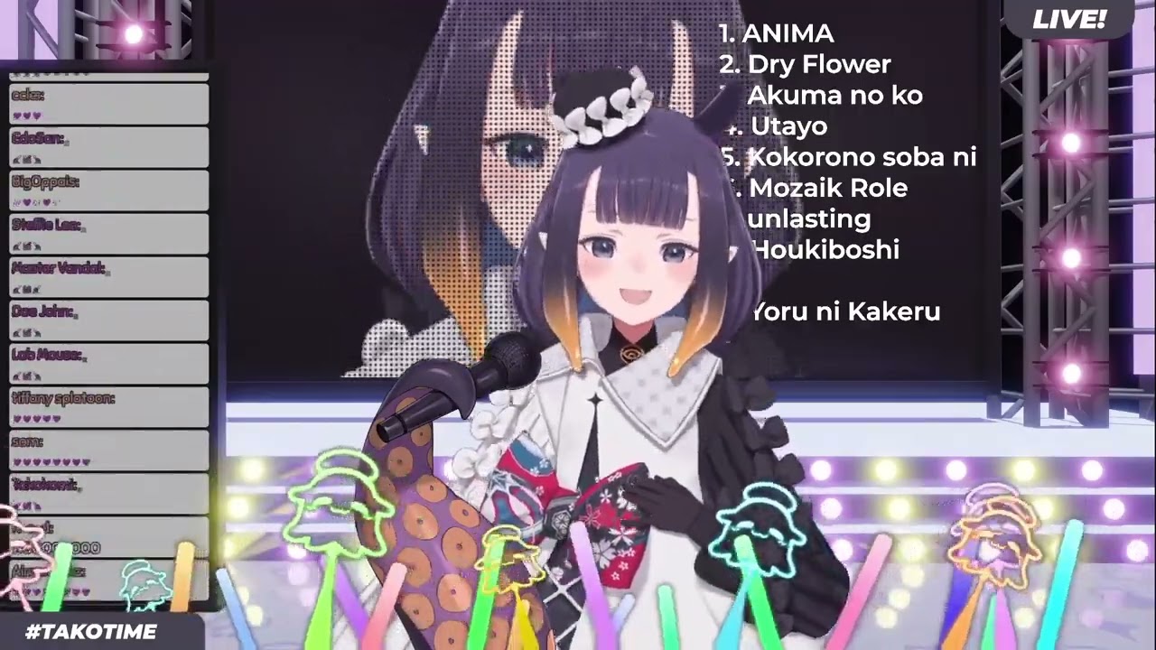 Ninomae Ina'nis sings Yoru Ni Kakeru (Racing Into The Night)