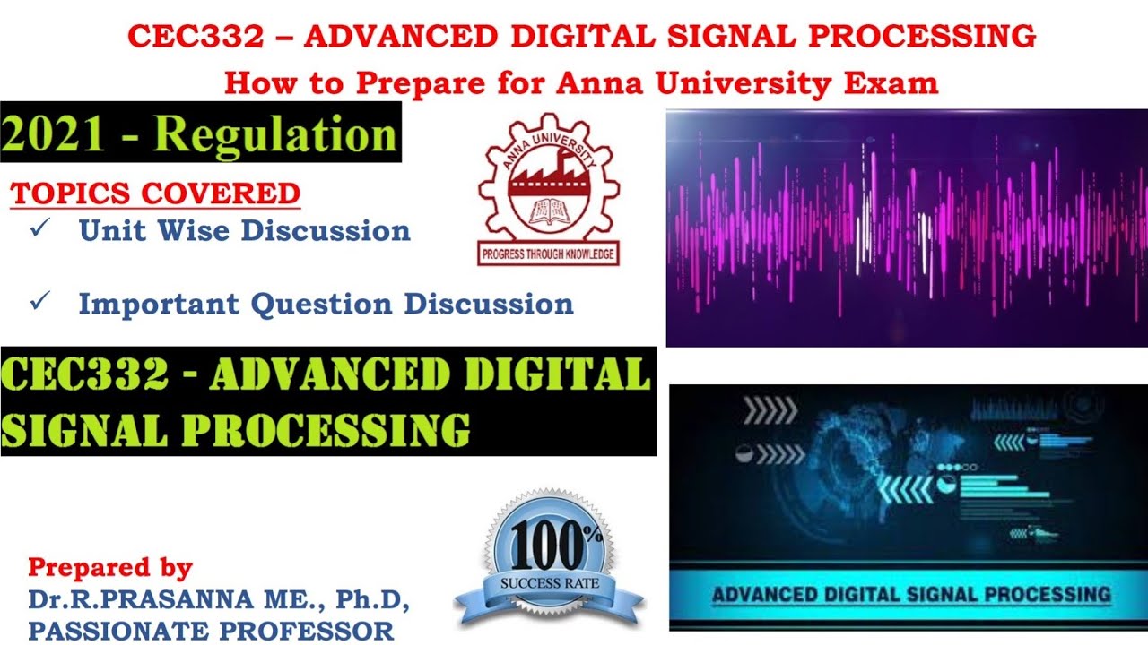 Anna University Exam Preparations - CEC332 - Advanced Digital Signal Processing Important Questions