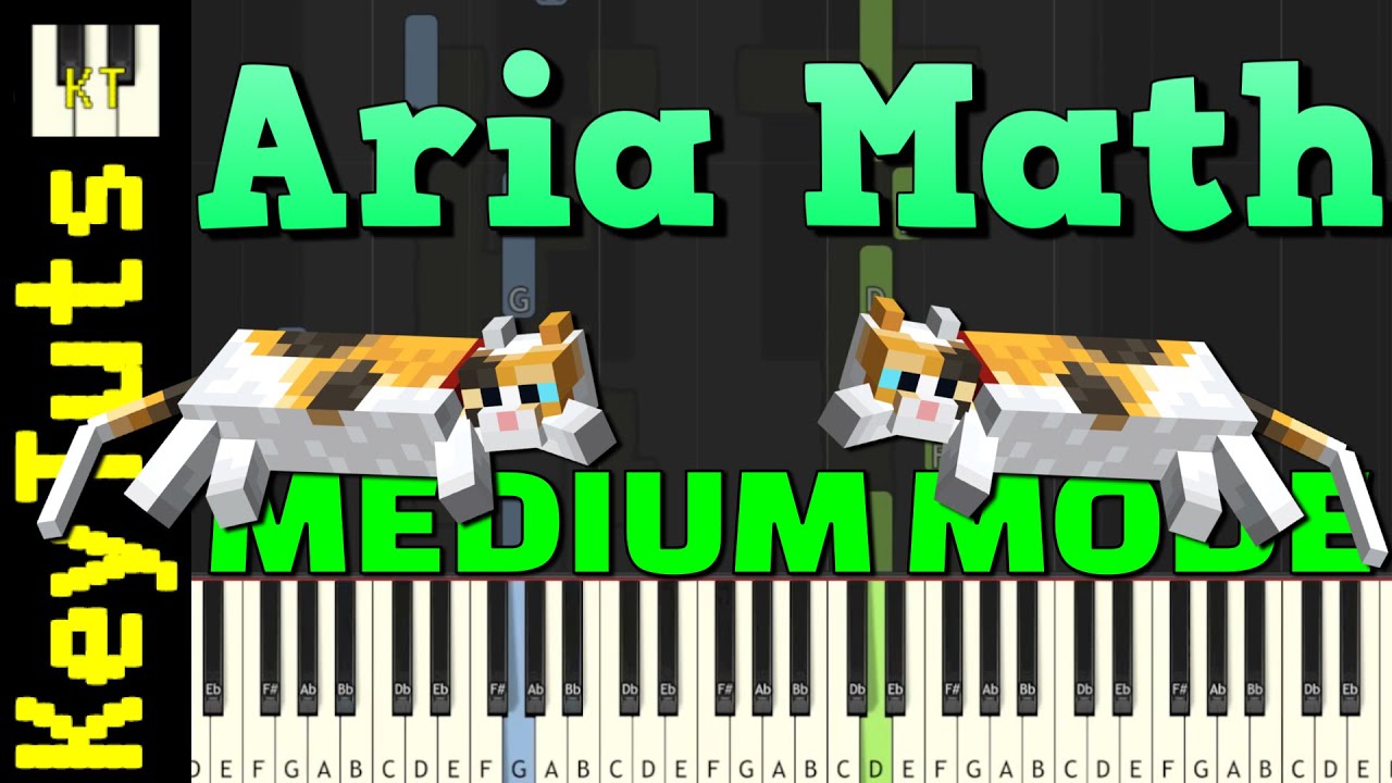 Aria Math [Minecraft Voluma Beta] - Medium Mode [Piano Tutorial] (Synthesia)