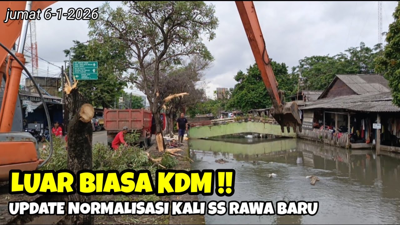 LUAR BIASA KDM 🔥 UPDATE NORMALISASI KALI IRIGASI SS  RAWA BARU BEKASI #kdm