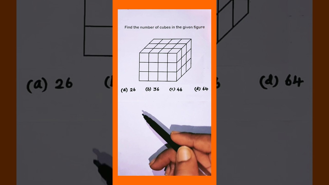 find the number of identical cubes in the given figure #shorts #maths #countingfigures #mathstricks
