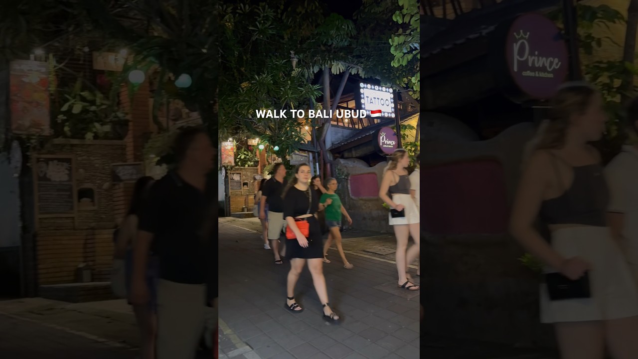 🇮🇩Indonesia, Bali Ubud 2024 night walking tour🌃 #Indonesia #night #Tour