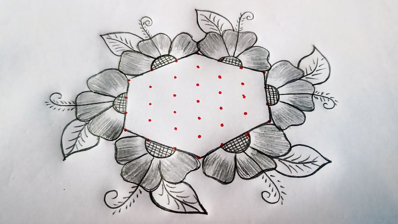 7*4 dots beautiful flowers rangoli 🌺🌺#fridaymuggu #flowersmuggulu #muggulu #rangolidesigns #rangoli 