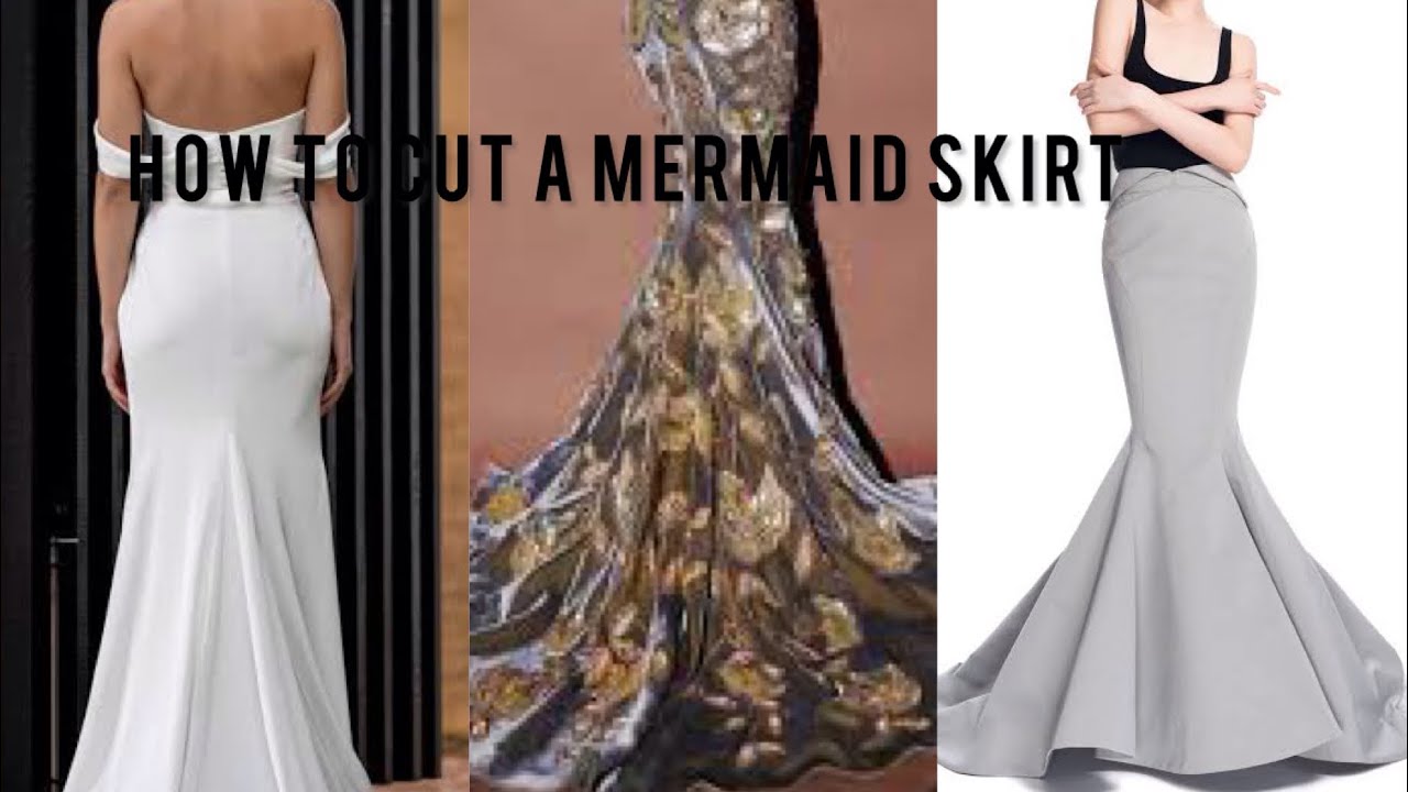 How to cut a mermaid skirt with a cut together tail