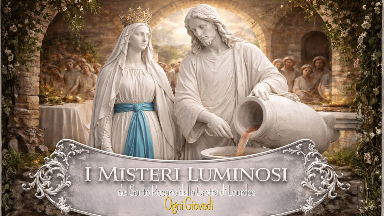 Santo Rosario di Lourdes di oggi, Giovedì 19 Febbraio, San Corrado Confalonieri, Misteri Luminosi