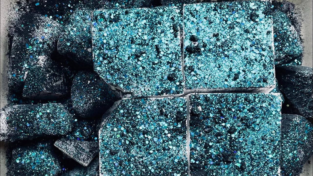 Black and White glitter topped ( black reformed gym chalk and fresh blocks) Crush