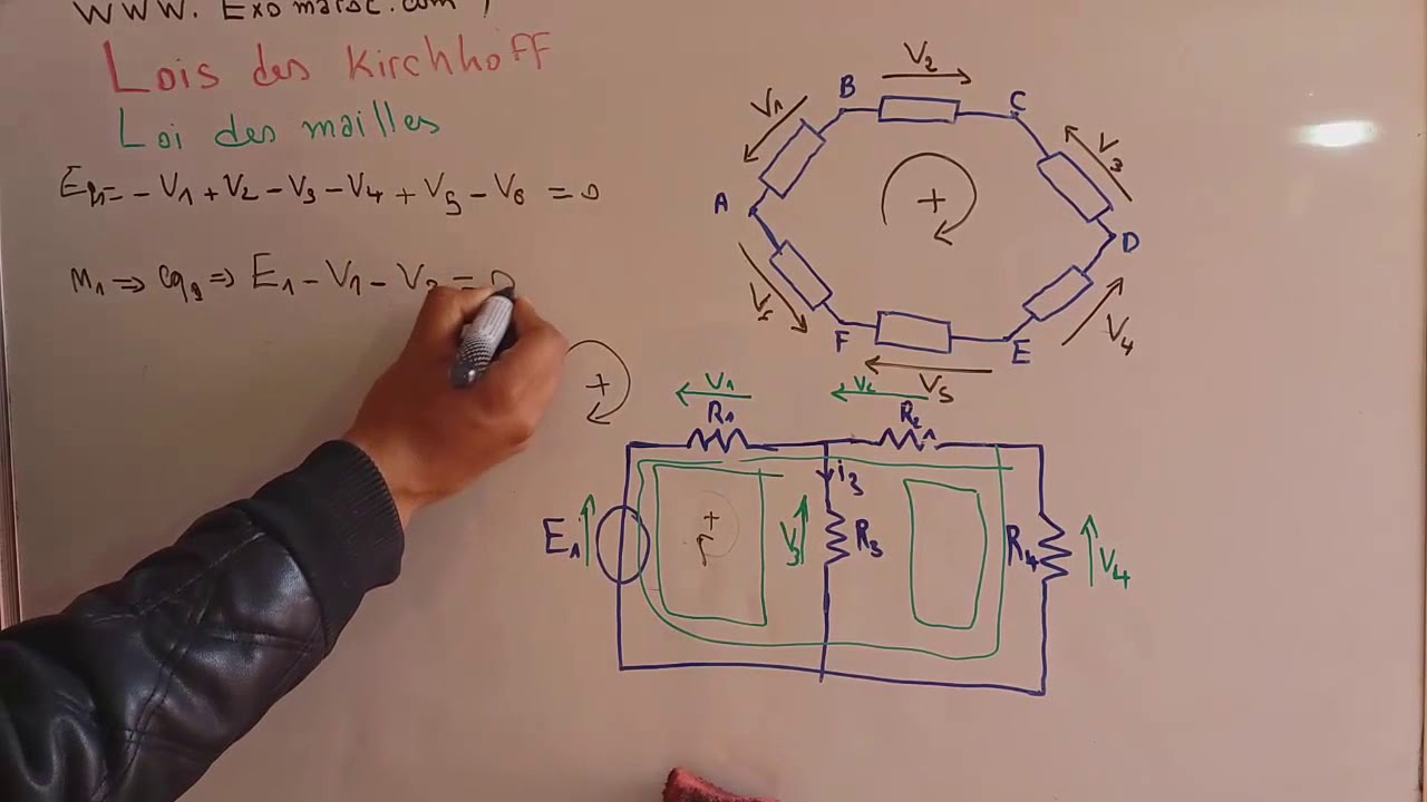 Ep# 06  circuit électrique: loi de kirchhoff _ Loi des mailles ( بالدارجة المغربية ) darija