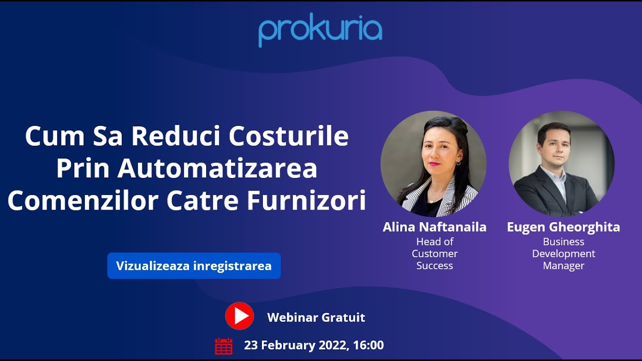 Cum Sa Reduci Costurile Prin Automatizarea Comenzilor Catre Furnizori - Webinar Gratuit