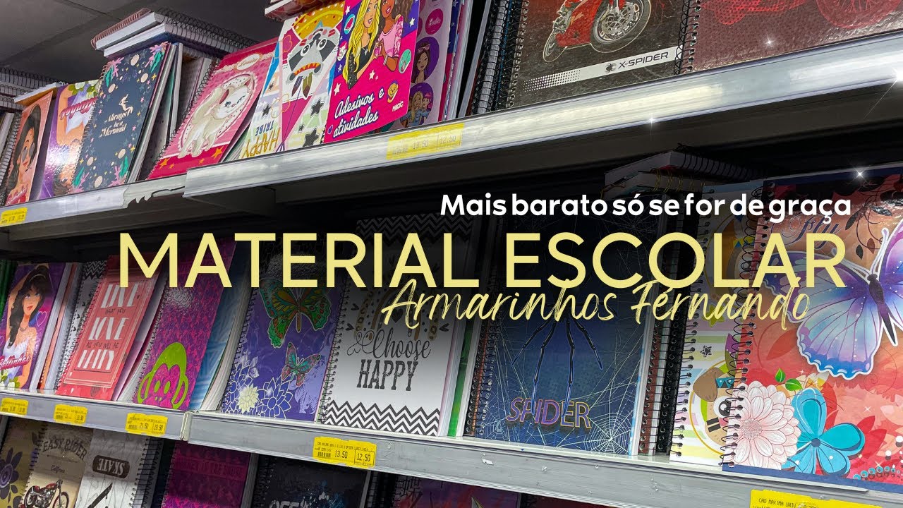 Material Escolar Barato no Armarinhos Fernando da 25 de Março #materialescolar