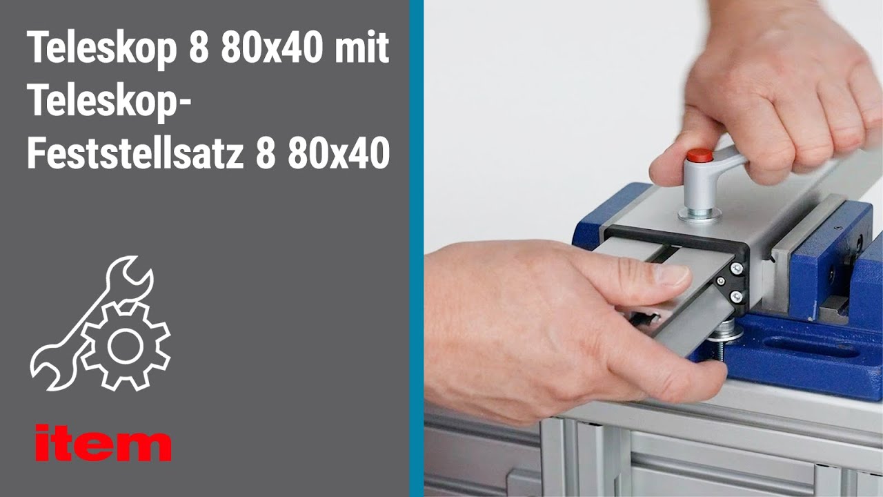 Wie montiere ich das item Teleskop 8 80x40 mit Teleskop-Feststellsatz? Alle Schritte im Überblick.