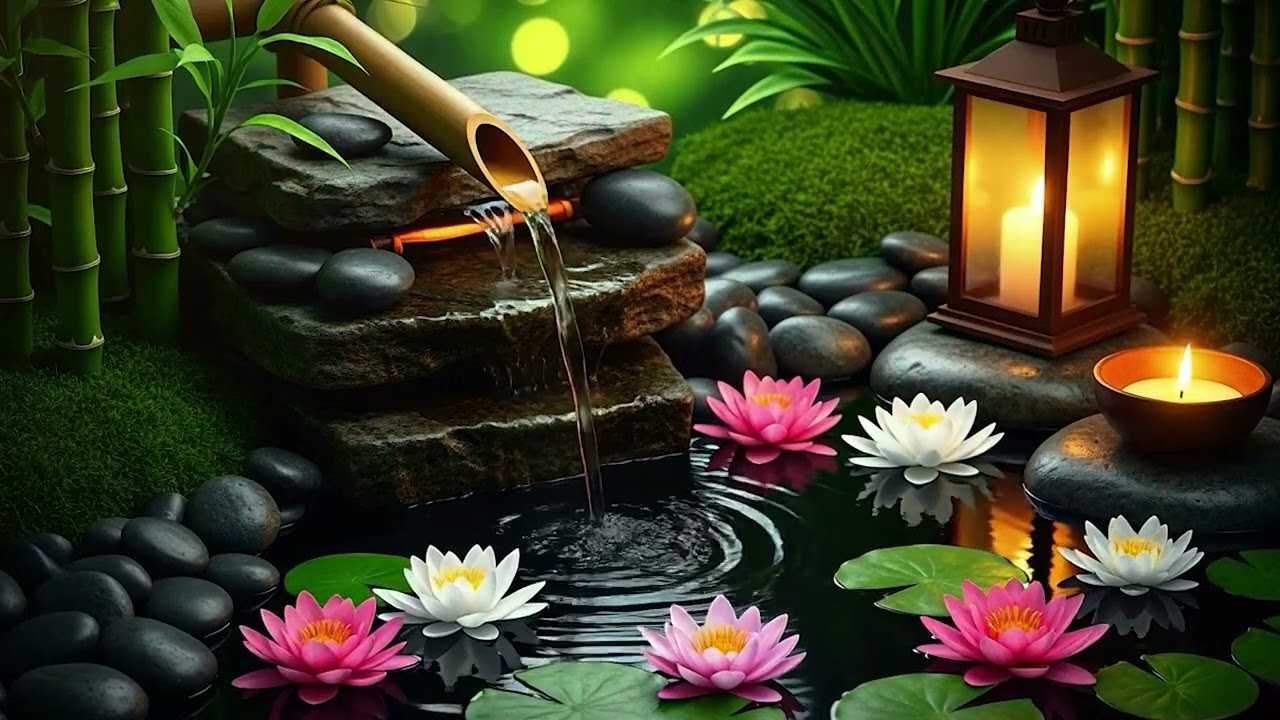 Healing Sleep Music for Deep Sleep 🌿 Bamboo Water Sounds, Calming Music, Relax Mind, Body and Soul