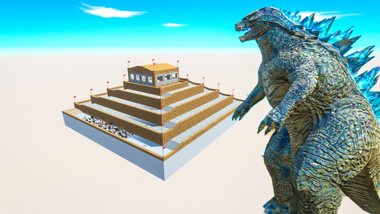 Escape From Godzilla 2014 - Last Survivor - Uphill Course | Animal Revolt Battle Simulator