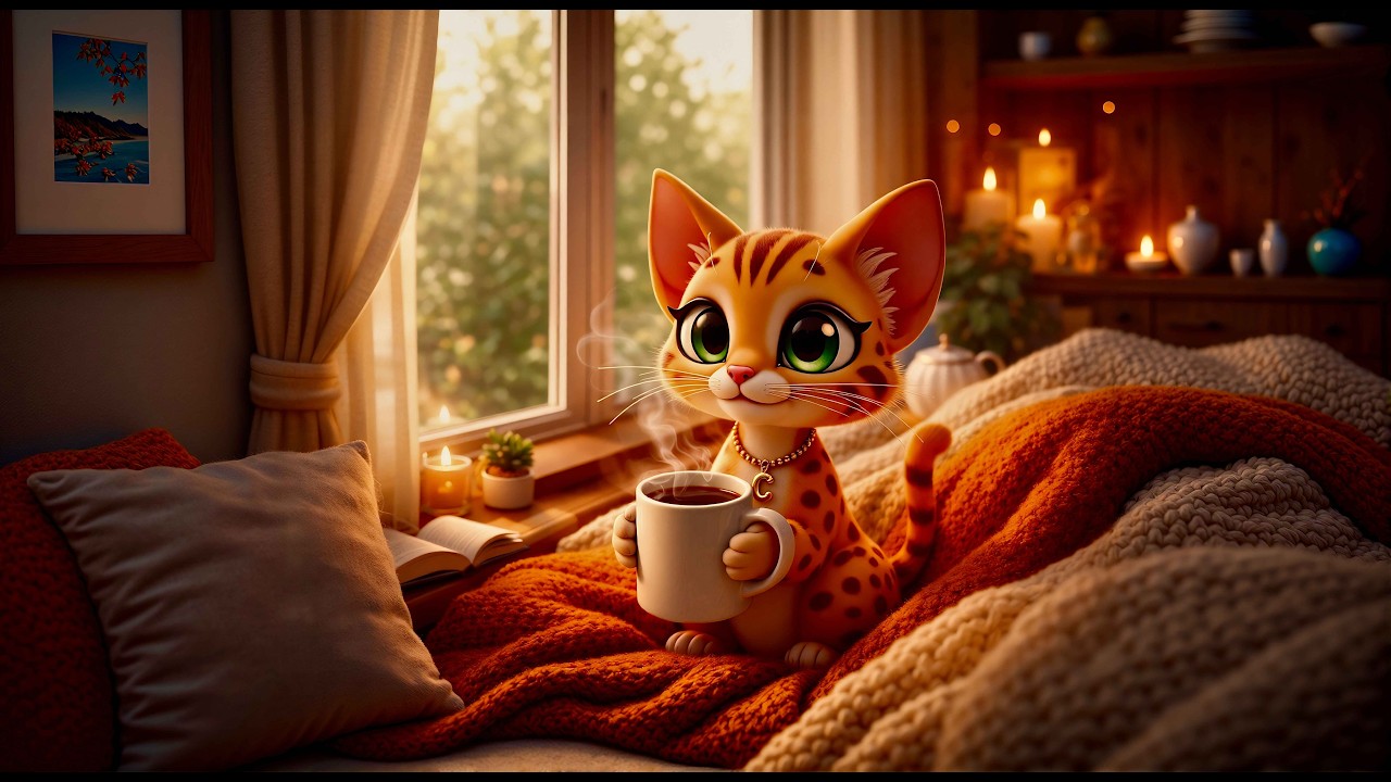 Warm Lo-Fi Cozy Jazz by the Window 🐱☕ | Chill Jazz for Study, Relax & Cafes