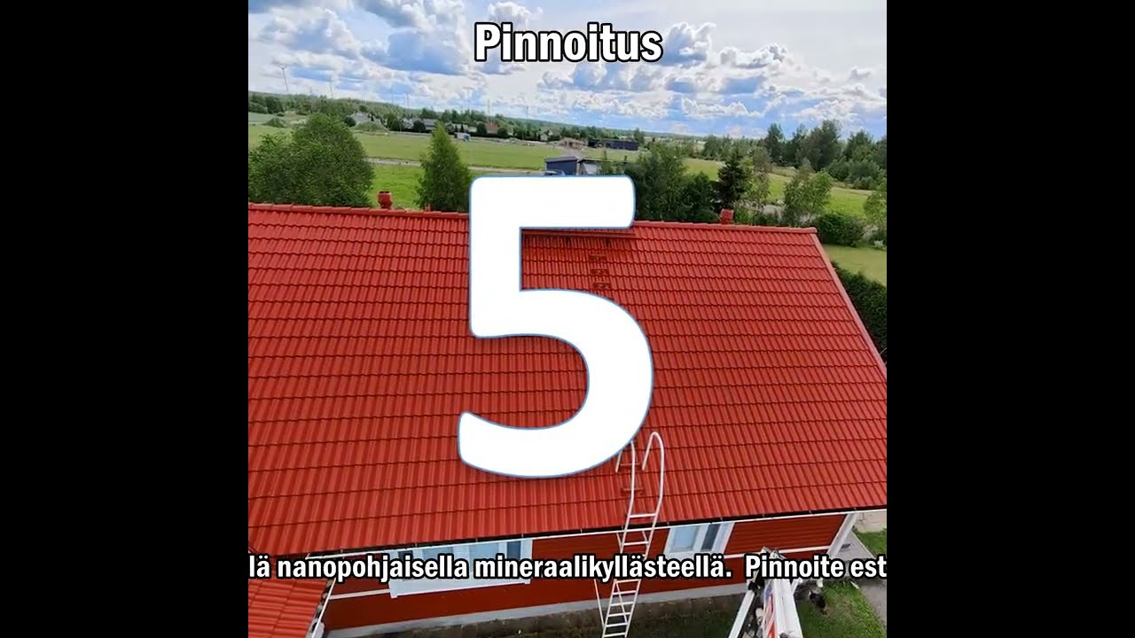 Tiilikaton pesu, sammaleenesto ja pinnoitus - Näin homma toimii...