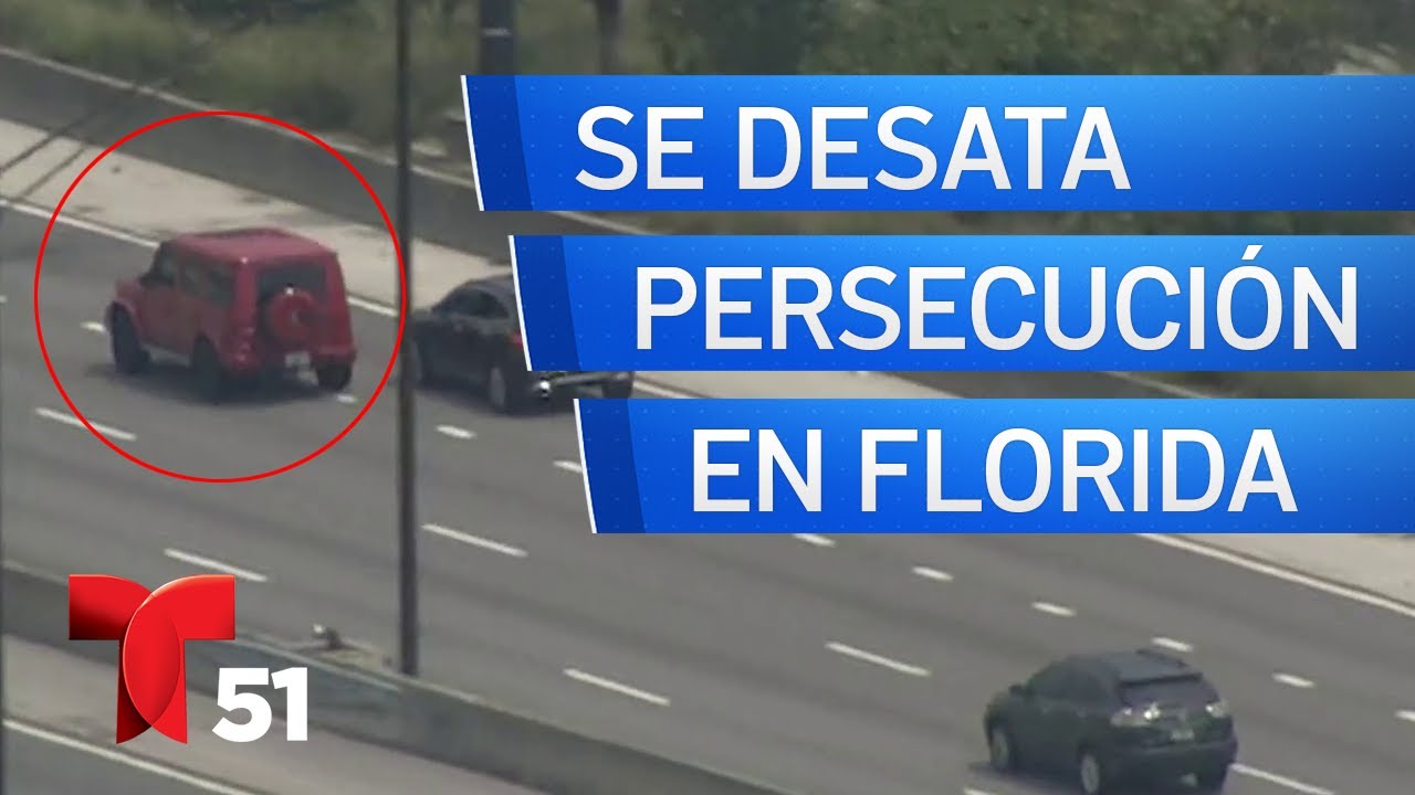 Se desata persecución a alta velocidad en Florida