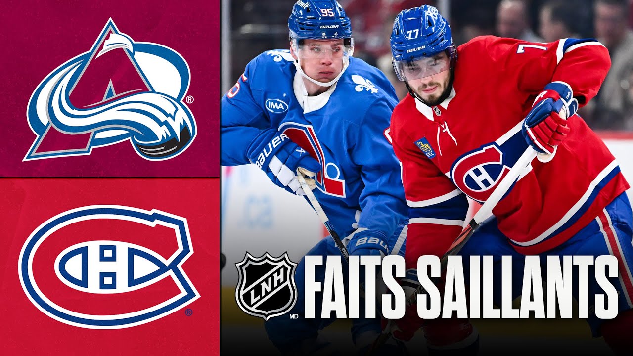 Avalanche vs Canadiens 29/01/26 | Faits saillants