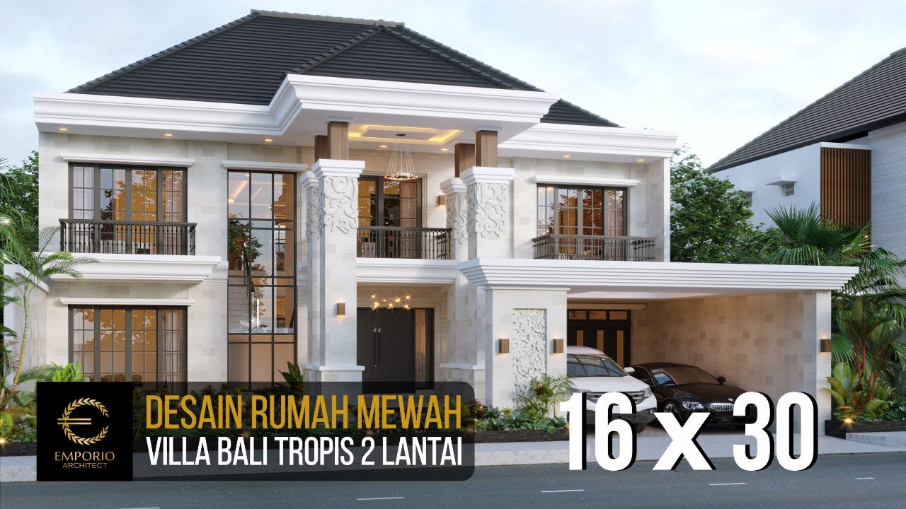DESAIN RUMAH MEWAH MILIK BAPAK DWI AGUS DENGAN LEBAR 16M DAN PANJANG 30M