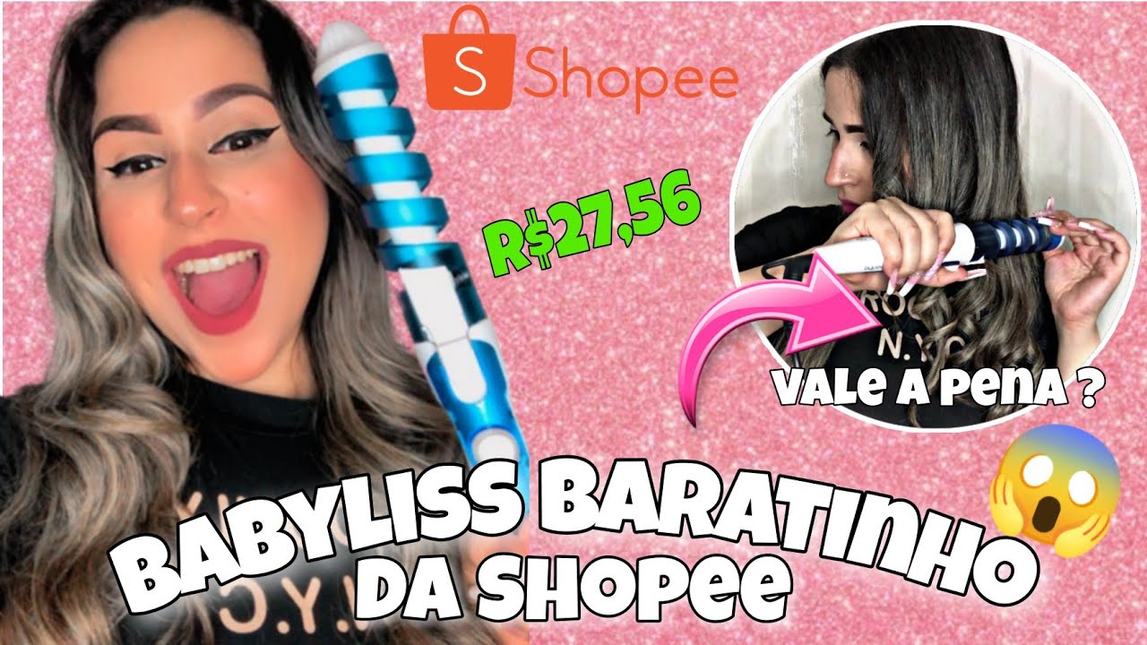 TESTEI O BABYLISS BARATINHO DA SHOPEE | MODELADOR DE CACHOS DA SHOPEE FUNCIONA ?