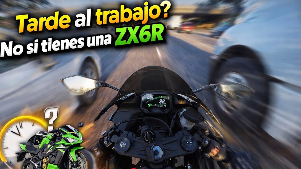 😱Cuando vas TARDE al trabajo pero manejas una ZX6R 👀 🔥