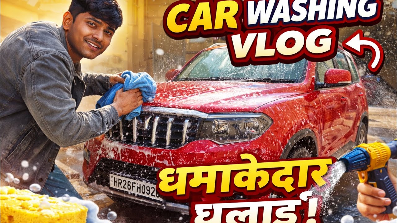 Red Scorpio N Ki Dhamaakedaar Dhulai 🔥 | Satisfying Car Wash