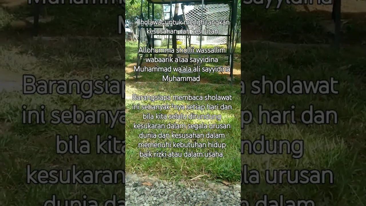 sholawat untuk menghindari kesusahan dan kesukaran