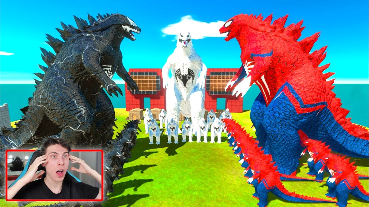 SPIDERMAN GODZILLA VS VENOM GODZILLA VS ANTI GODZILLA COMPARACION TAMAÑO - REACCION THEKALO