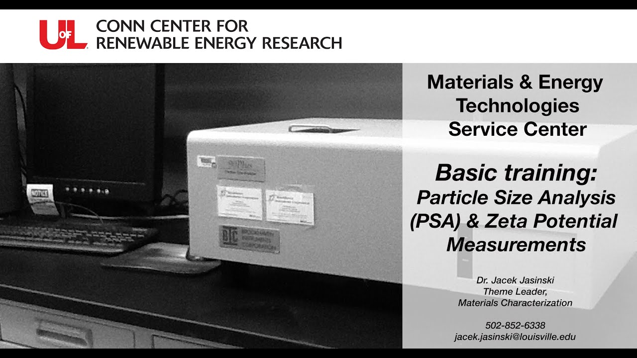 MET Basic Training Particle Size Analysis (PSA) & Zeta Potential Measurement
