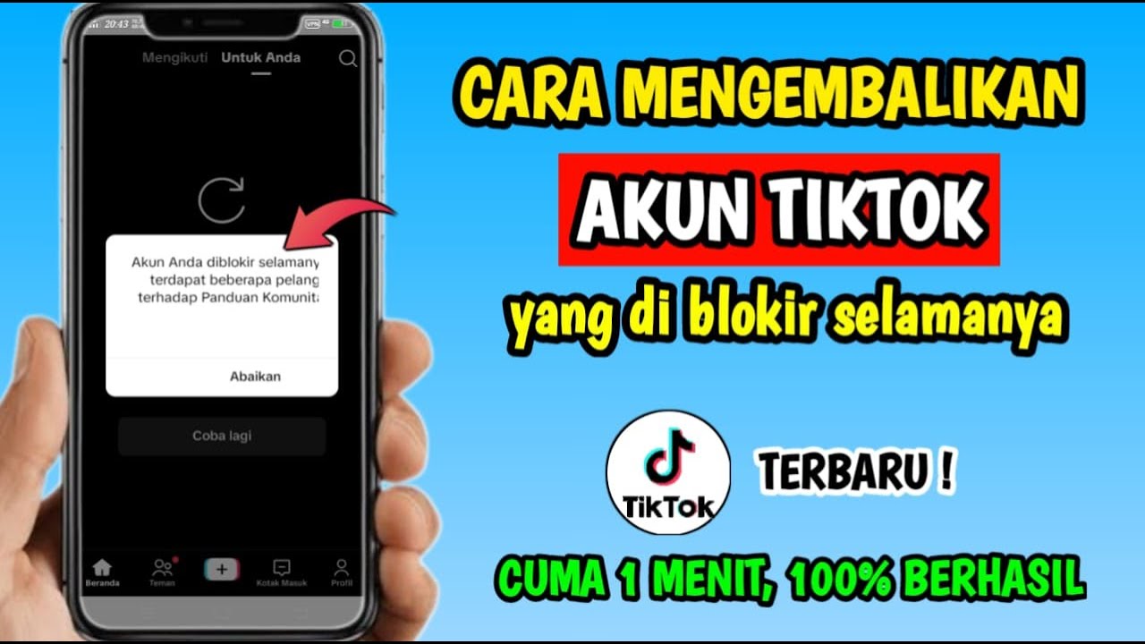 Cara Mengembalikan Akun Tiktok Yang diblokir | Cara Mengembalikan Tiktok Yang diblokir