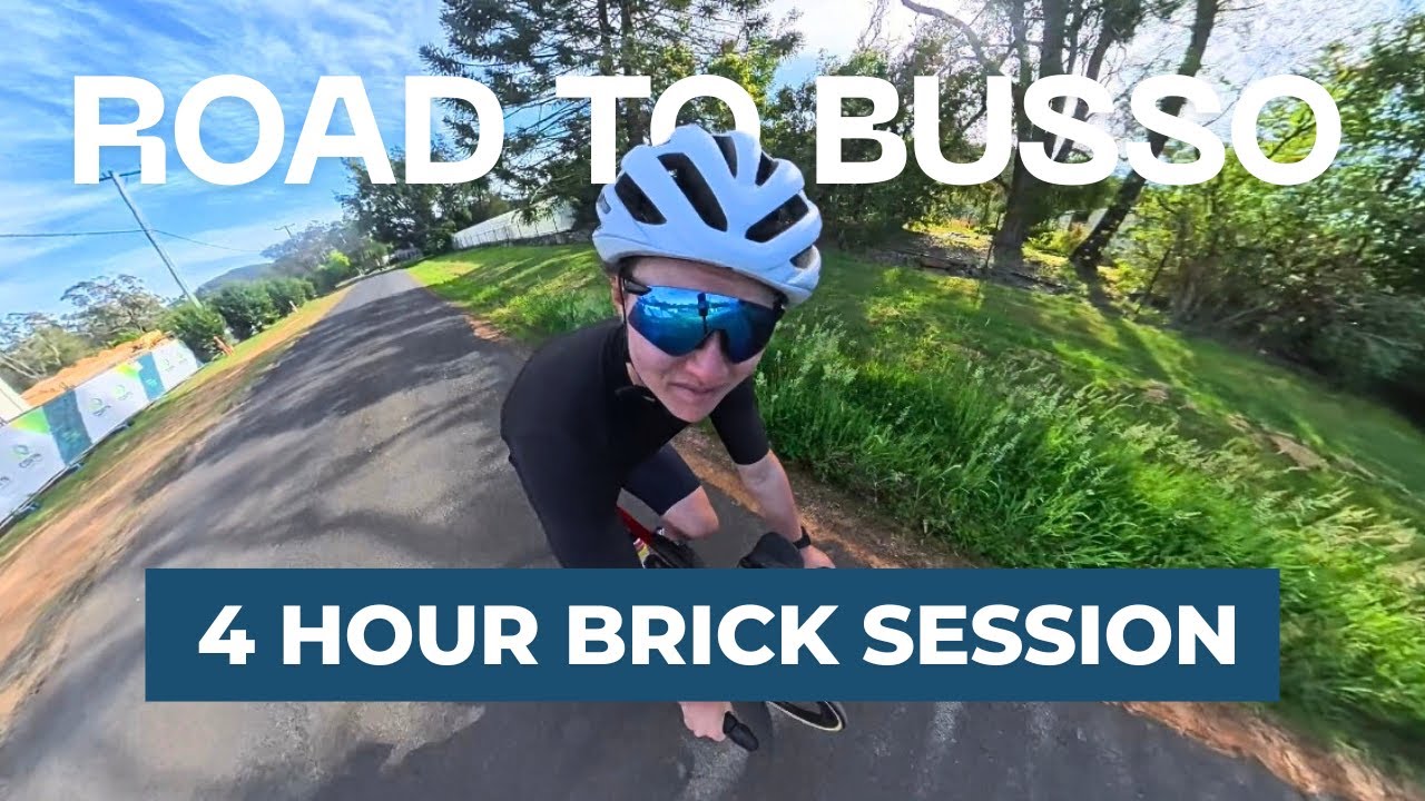 4 hour triathlon (70.3 Ironman) brick session (VLOG) | ROAD TO BUSSO