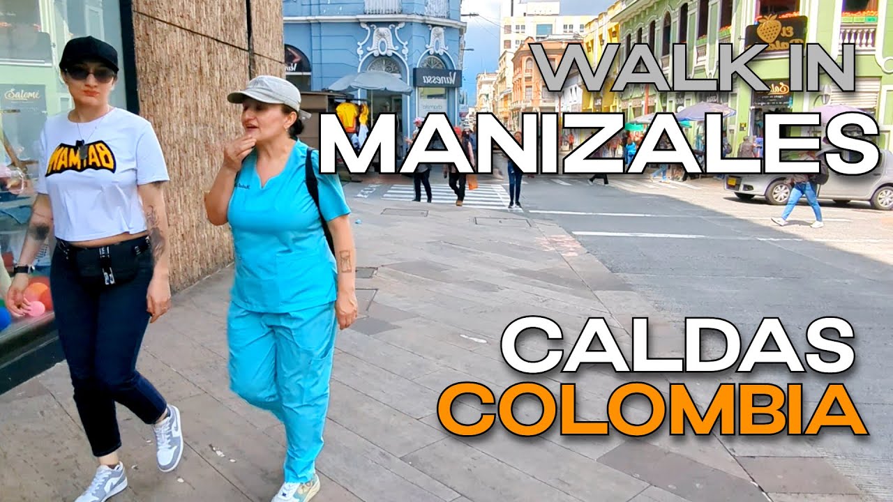 Manizales, Caldas in 4K | Calle 15 & Carrera 22 | Wander the City&rsquo;s Heart | People, Shops & Markets