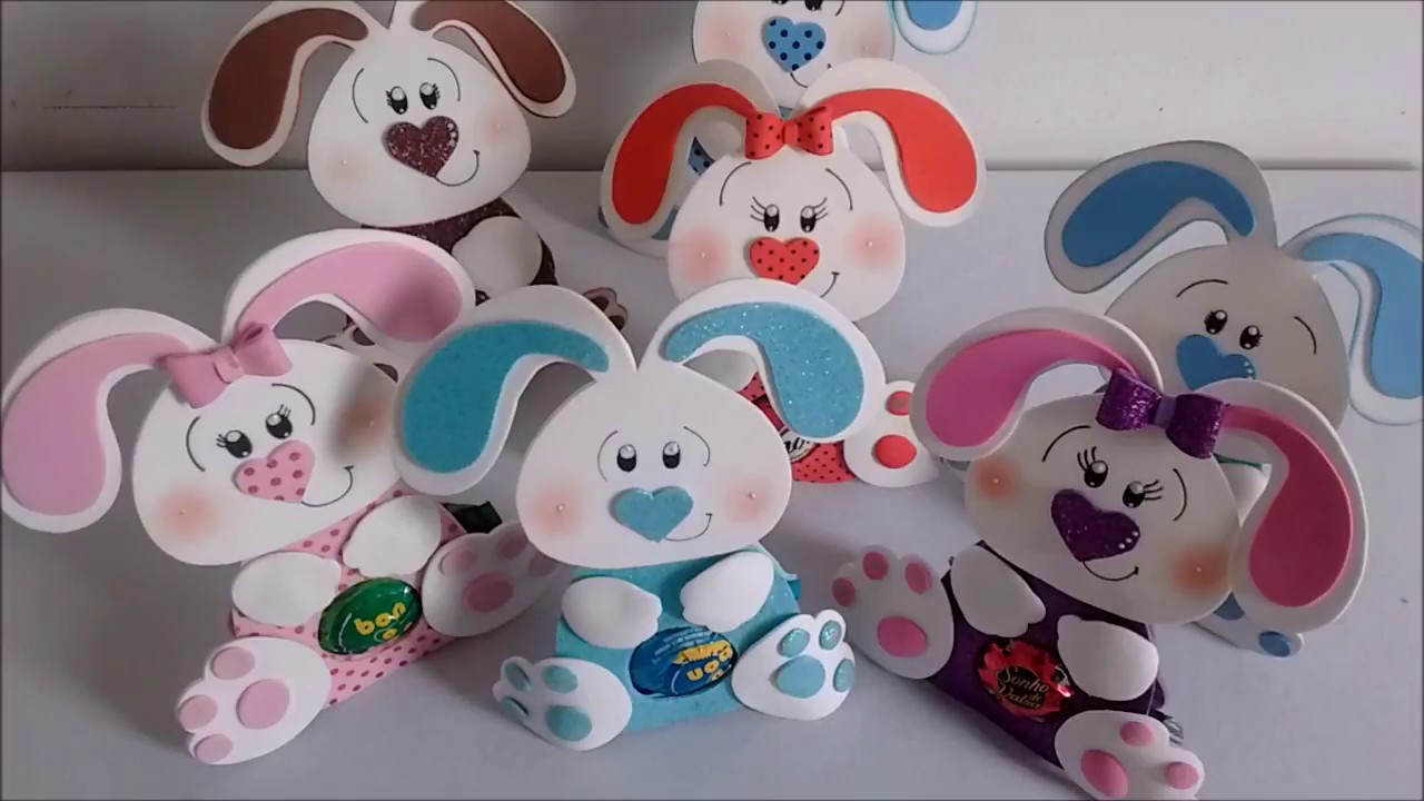DIY: Lembrancinha para Páscoa: Porta Bombom Coelho(a)