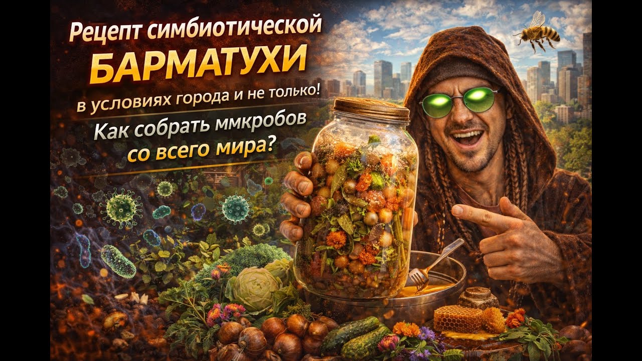 Рецепт симбиотической БАРМАТУХИ в условии города и не только! Как собрать микробов со в его мира?